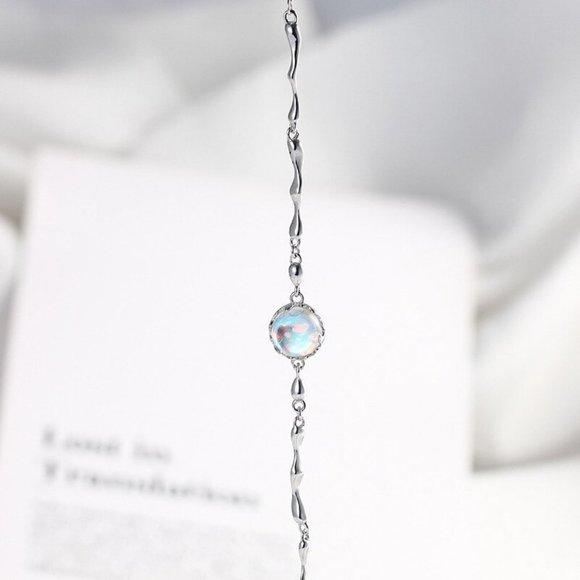 *NEW 925 Sterling Silver Moonstone Bracelet - Picture 3 of 6